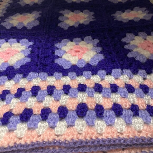 Super Cute Handmade 100% Crochet Blanket – Pink & Purple - Picture 4 of 4